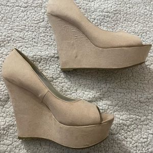 Candies peeptoe wedge shoes